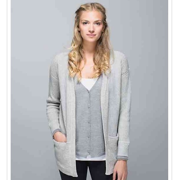 lululemon athletica Sweaters - Lululemon Heather Grey Vestigan Sweater