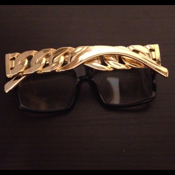 Accessories - 👓GOLD ARM FASHION GEEK GLASSES👓