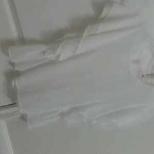 Sheer white cute top