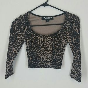 Leopard print crop top