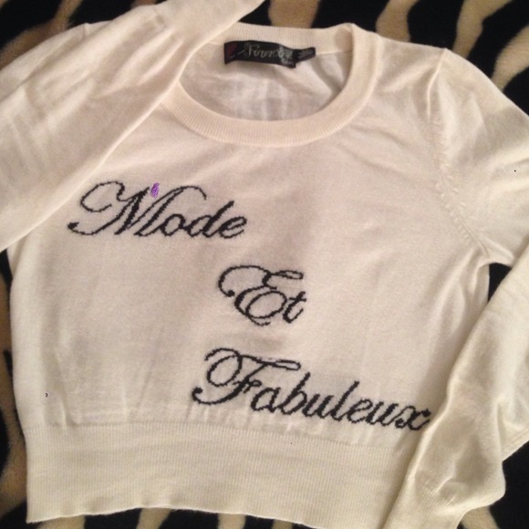 FAB Off white cropped sweater - Picture 2 of 3