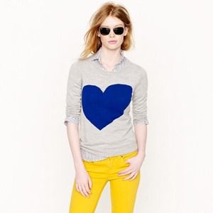 J. Crew tippi heart sweater
