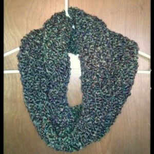 Knitted Infinity Scarf "Greens"