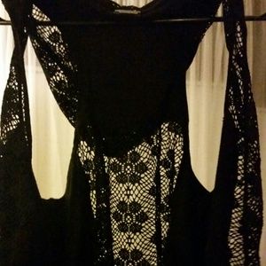 day trip Lace vest  with hoodie