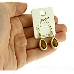 Amber Tear Drop Earrings