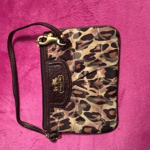 cheetah coach wristlet