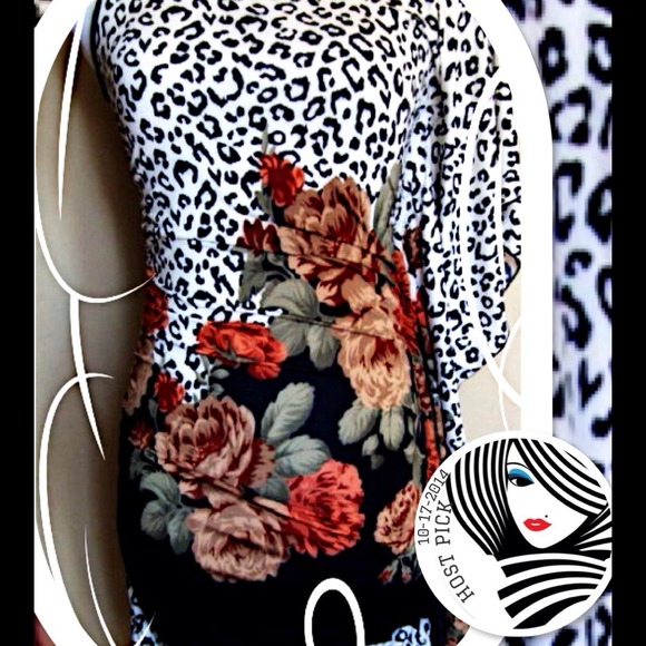 Misope Dresses & Skirts - SOLD*2x HOST PICK! Animal-Print Floral Tunic/Dress