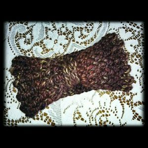 Knitted "Multi" Browns Headband bow