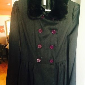 Girls jacket with faux fur