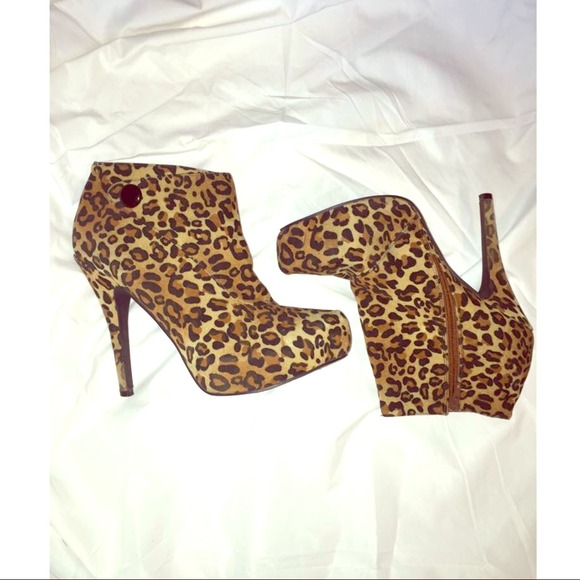 Charlotte Russe Leopard Print Bootie