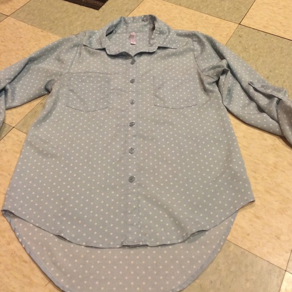 Polka dot baggy collared shirt - Picture 1 of 3