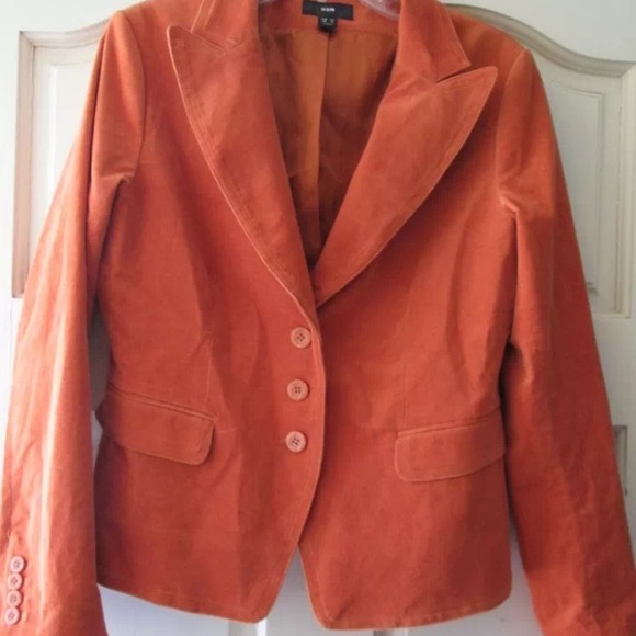 🚫SOLD ON EB🚫 H&M BURNT ORANGE BLAZER COAT