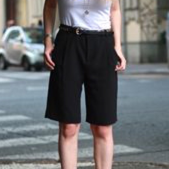 Mango Black Bermuda Shorts- US Sz 6