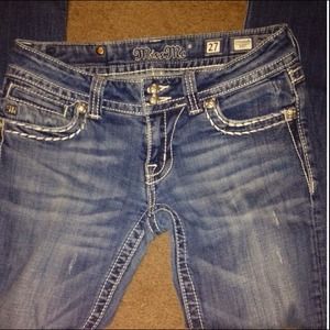 Miss me jeans.  size 27/32 inseam