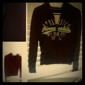 Dark Red Aeropostale Zip up Jacket
