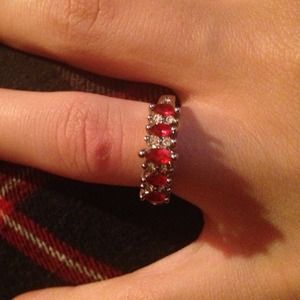 red and Diamond ring from Avon