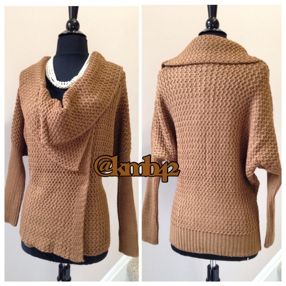 CARAMEL DOUBLED BREASTED CARDIGAN - Picture 3 of 4