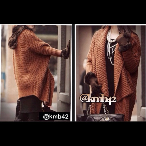 CARAMEL DOUBLED BREASTED CARDIGAN - Picture 2 of 4