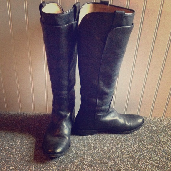 Black Frye Leather Riding Boots 6.5