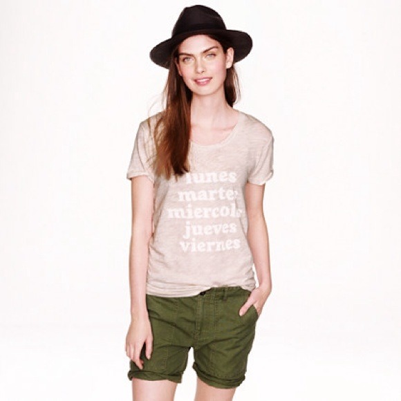 Super popular J. Crew Days of the Week tee