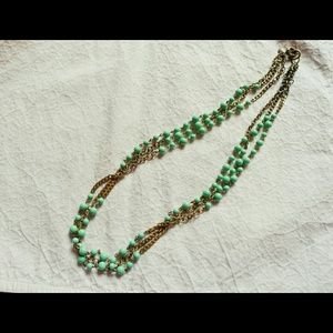 J. Crew Teal Bead Necklace