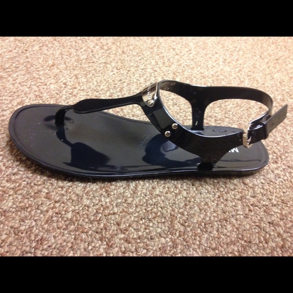 Black Michael kors jelly sandals