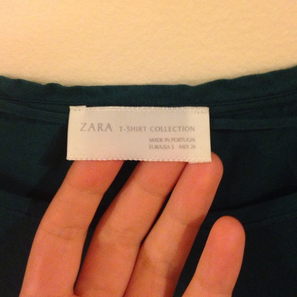 ⭐️TRADED⭐️ ZARA Emerald Peplum Top - Picture 2 of 2