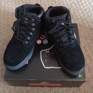 Men's black suede boots
