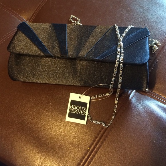 Navy blue evening clutch