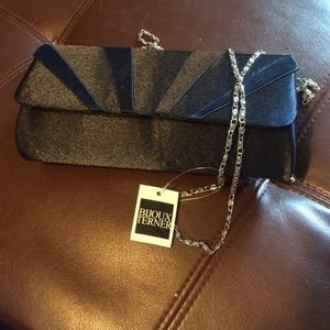 Navy blue evening clutch