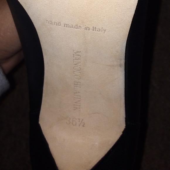 Manolo Blahnik Peep Toe Bootie (Black) - Picture 4 of 4