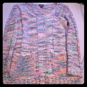 Multi Colored Winter Mini Sweater Dress