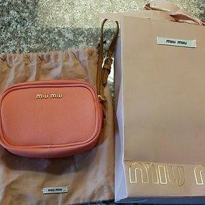 Authentic Miu Miu pink Wrist pouch(brand new)