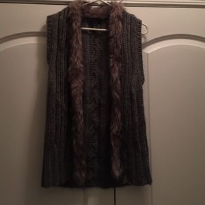 Grey fur sweater