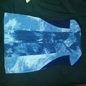 Denim acid wash dress