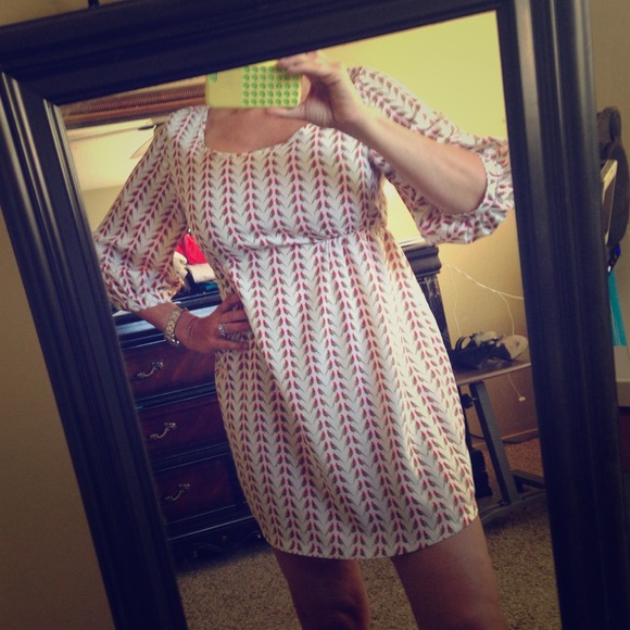 Dress with red print