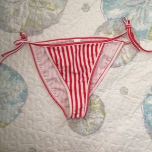 American apparel striped red bikini bottom