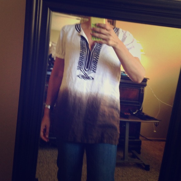 Brown and white Michael Kors shirt