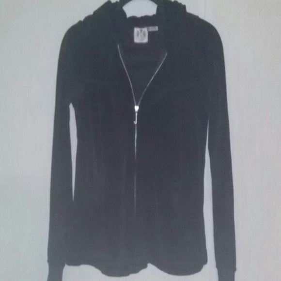 Juicy Couture, black valure hoodie.