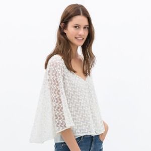 Zara TRF embroidered top