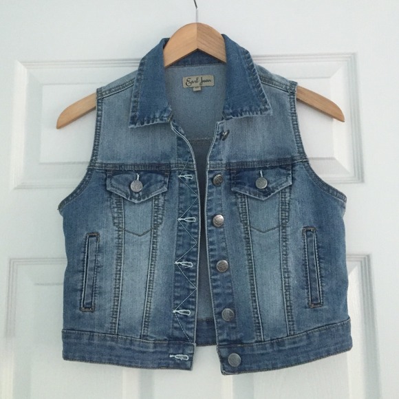 Earl Jean Faded Denim Vest XS - Picture 1 of 3