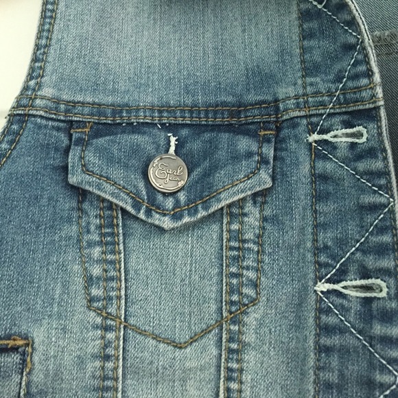 Earl Jean Faded Denim Vest XS - Picture 2 of 3