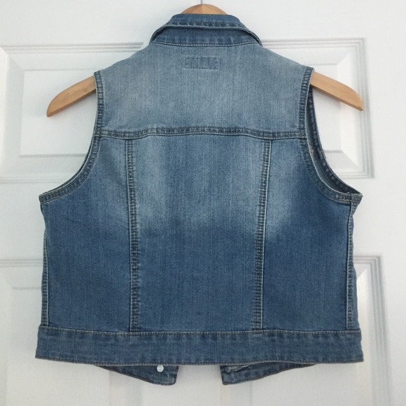 Earl Jean Faded Denim Vest XS - Picture 3 of 3