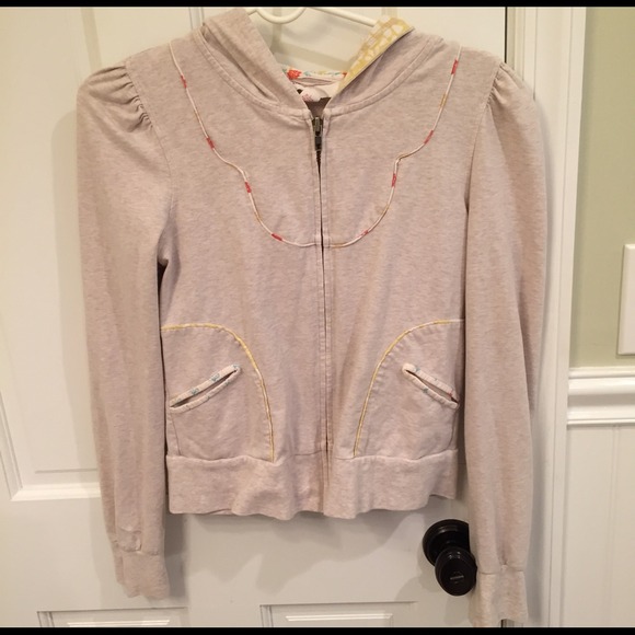 Anthropologie Hooded Zip up
