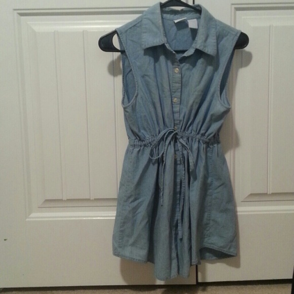 Mini Light Wash Denim Dress