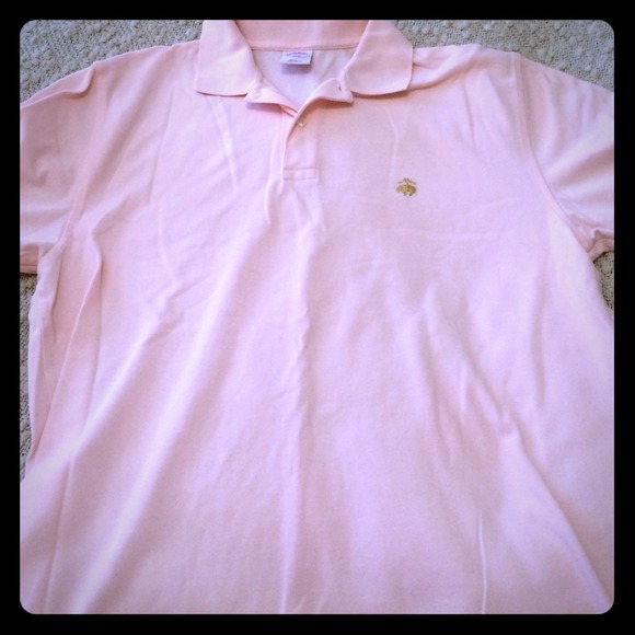 NWOT Men's pale pink brooks brothers polo