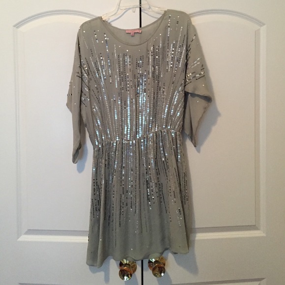 Grey sequin dress