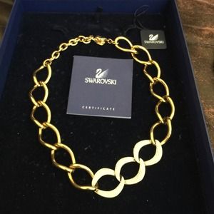 Swarovski Atelier Crystal Gold Statement Necklace