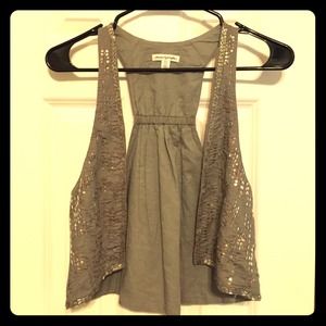 Beaded detail grey vest