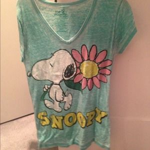 Green snoopy shirt